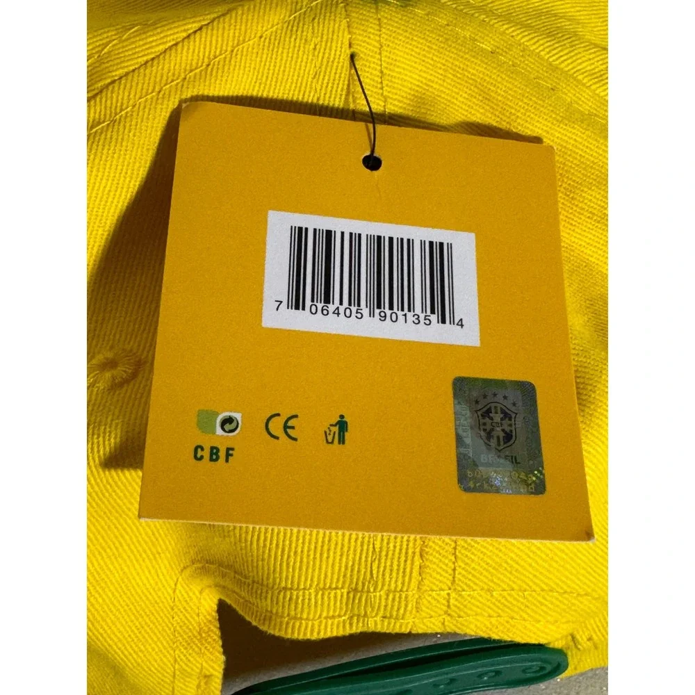 Fan Ink CBF Brasil National Team Soccer Snapback Hat Yellow Green Official NWT